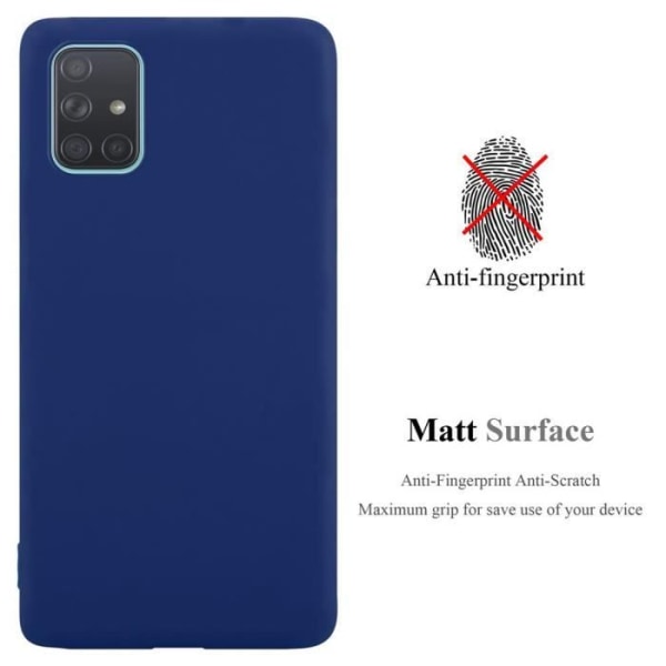 Fodral till Samsung Galaxy A71 5G i CANDY DARK BLUE Cadorabo Cover Protection Silikon TPU-fodral