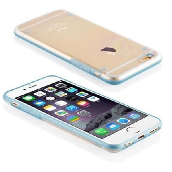 Cadorabo fodral för Apple iPhone 6 / iPhone 6S fodral - i blå Slimfärgad kant TPU silikon