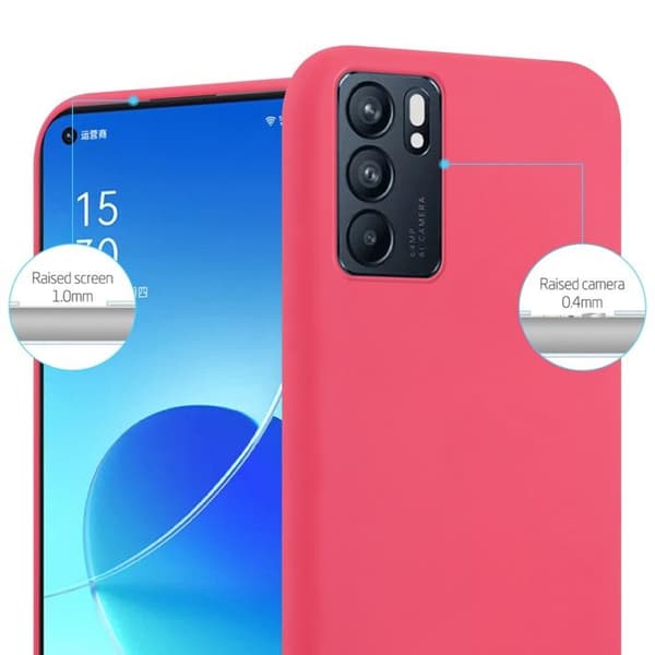 Skyddsfodral för Oppo Reno6 5G CANDY RÖD Stötsäker Silikon Röd