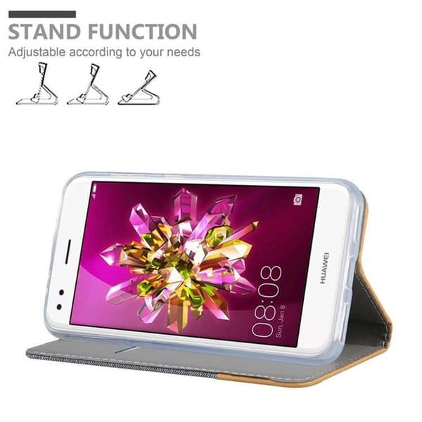 Skyddsfodral för Huawei Enjoy 7 i LJUST GRÅ BRUN Stötskyddande Etui Grå
