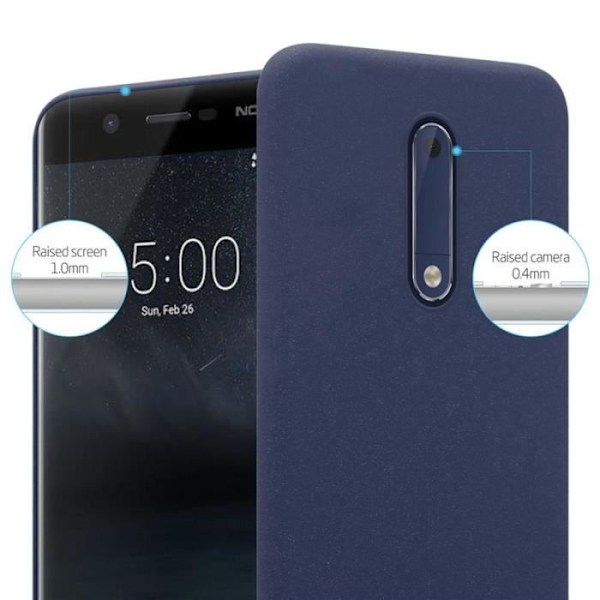 Coque - CADORABO - Nokia 5 2017 - Hård Skydd - Matt Design - Blå Färg Blå
