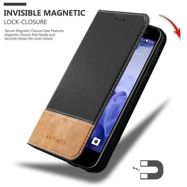 Cadorabo fodral till HTC U PLAY - i Brun - Reserve X – Plånbok