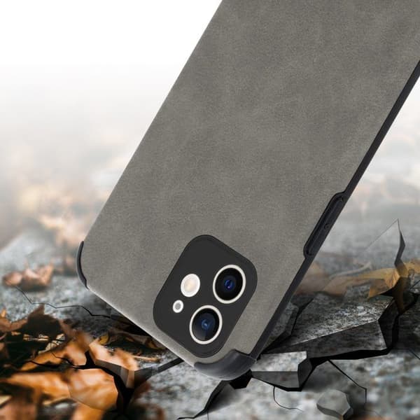 iPhone 12 Fodral Grå Sand Skydd Grå