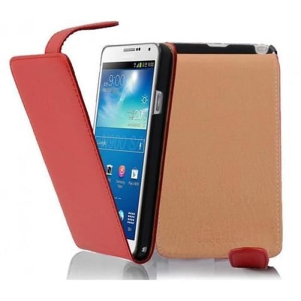 Cadorabo Fodral Samsung Galaxy NOTE 3 DESIGN FLIP Style Fodral Fodral Fodral konstläder Struktur KÖRSBÄRSRÖD