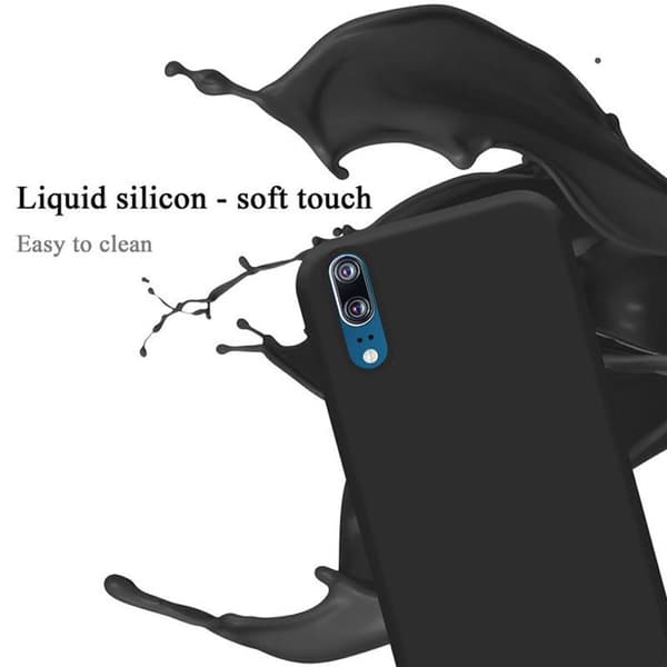 Skyddande stötsäker skal för Huawei P20 i LIQUID BLACK Svart
