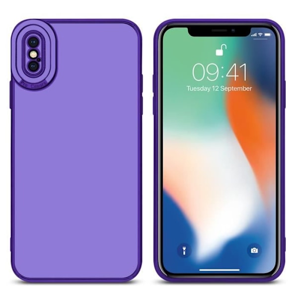 Fodral - CADORABO - iPhone X / XS - Lilac - Rose Gold - Kameraskydd - Tunn och lätt design Lila - Rose Gold