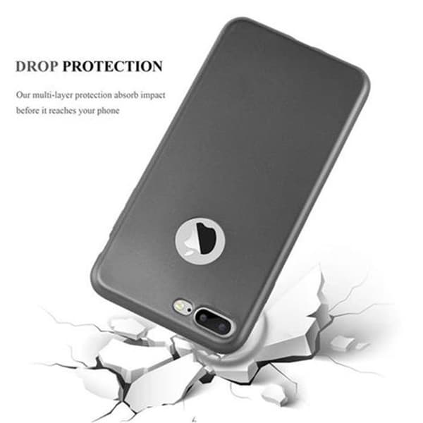 Skyddsfodral för iPhone 7 PLUS / 7S PLUS / 8 PLUS i METALLISK GRÅ Matt Design Grå