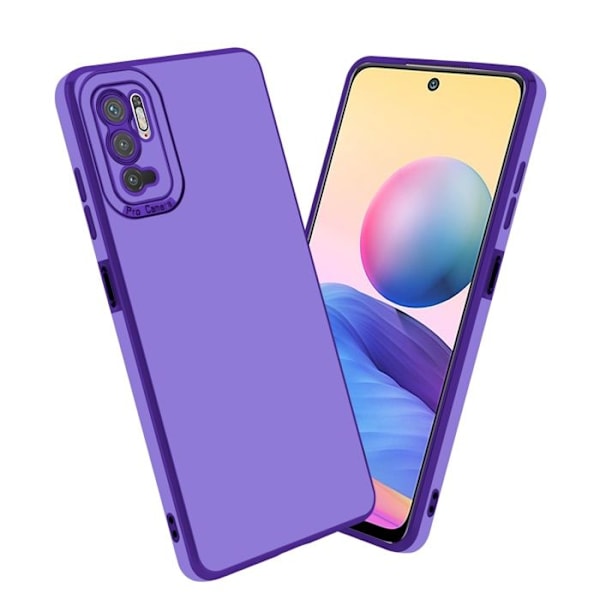 Skydd för Xiaomi RedMi NOTE 10 5G / POCO M3 PRO 5G Fodral i Glansig Lila - Guld Ros Etui Fall Cover Silikon TPU och skydd för Lila