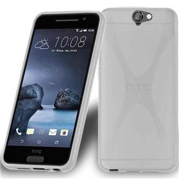 HTC ONE A9-fodral i SEMI TRANSPARENT Cadorabo (Design X) Ultratunt mjukt silikongel TPU-fodral med anti-chock – fodral