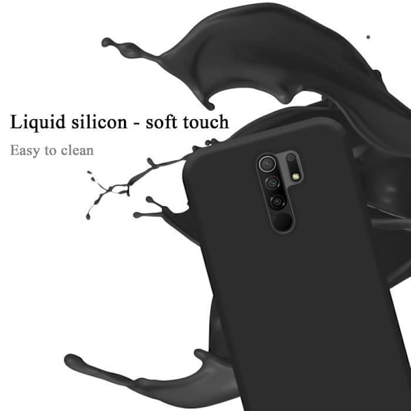 Coque - CADORABO - Xiaomi RedMi 9 - Silikon TPU - Stötsäker skydd - Tunn och lätt design Svart