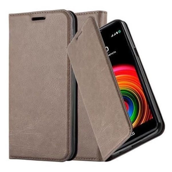 LG X POWER Fodral i COFFEE BROWN från Cadorabo (INVISIBLE MAGNETIC CLOSURE Design) Helt skyddsfodral med flip flik