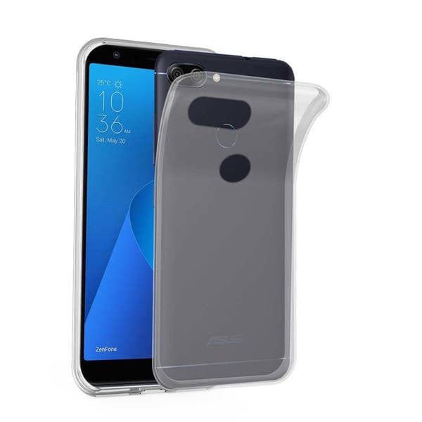 Transparent stötsäker silikonfodral för Asus ZenFone MAX PLUS M1 Vit