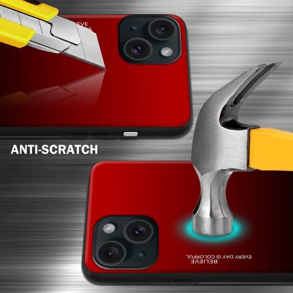 iPhone 14 PLUS Fodral i RÖD - SVART Stötsäker Bicolor Design Svart