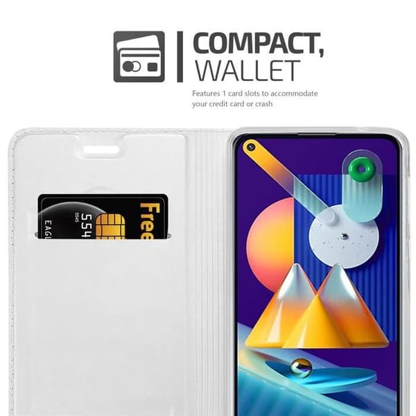Flipfodral för Samsung Galaxy A11 / M11 Etui i KLASSISK SILVER Plånbok Stötsäker Grå