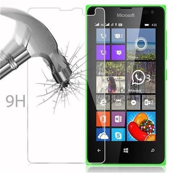 Cadorabo skärmskydd för Nokia Lumia 435 0,3 mm rundade hörn HÖG TRANSPARENS härdat glas