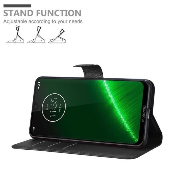 Cadorabo fodral till Motorola MOTO G7 / G7 PLUS - i svart - Bokstativ funktion