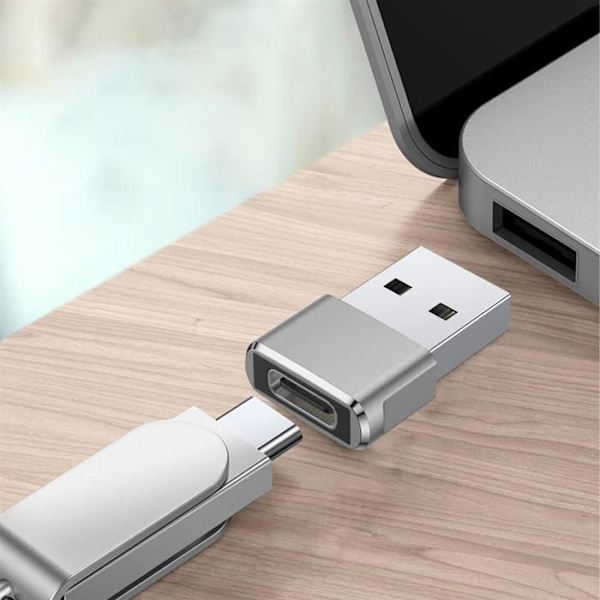 USB-adapter i SILVER - USB C till USB-adapter