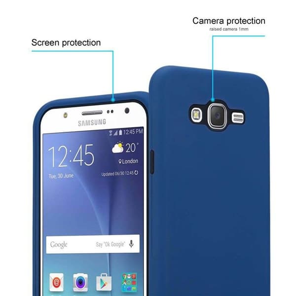 Skyddsfodral för Samsung Galaxy J7 2015 i Mörkblå Hybridskydd Blå