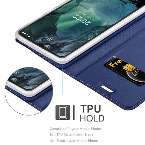 Flip-fodral för Nokia G11 / G21 Etui i MÖRKBLAU CLASSY Plånbok Stötsäker Blå