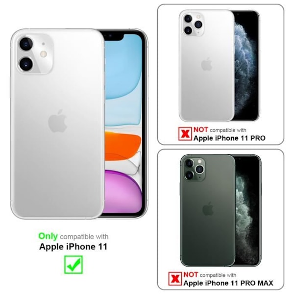 Skydd för iPhone 11 - CADORABO - BLÅ BRUN - Syntetiskt läder - Magnetisk stängning - Ställfunktion BLÅ BRUN