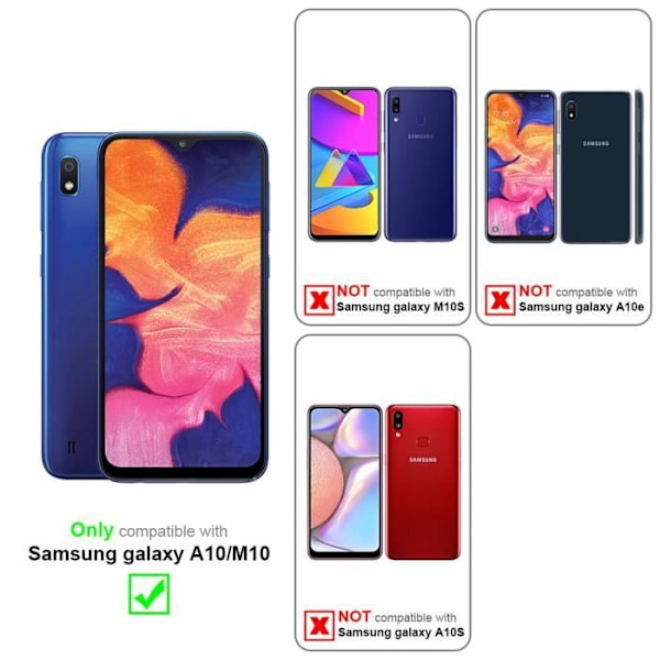 Fodral till Samsung Galaxy A10 / M10 Fodral i COBALT VIOLET Fodral Skydd i härdat glas och TPU silikon