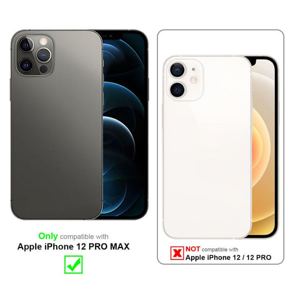 Coque för Apple iPhone 12 PRO MAX Etui i Saphir Blå Hölster Skyddet Fodral i Elegant Silikon TPU konstläder Blå