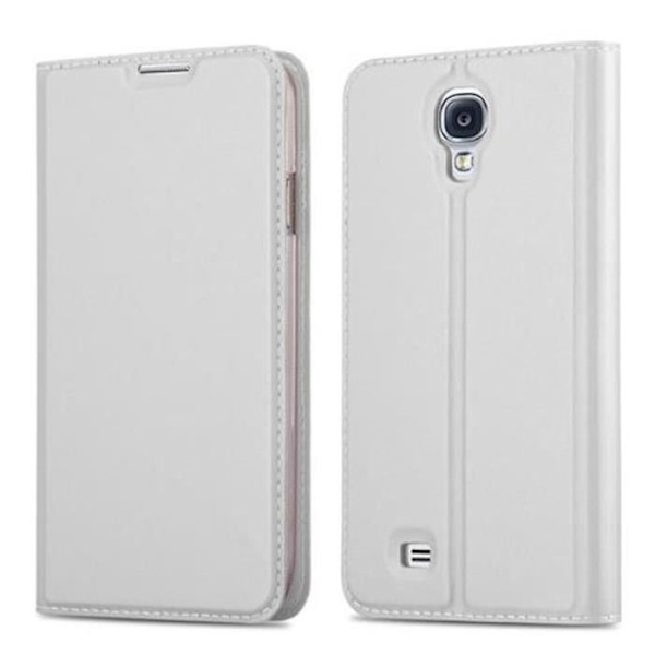 Samsung Galaxy S4-fodral i CLASSY SILVER by Cadorabo (MATTE METALLIC Design) Fullt skyddsfodral med flipskydd och