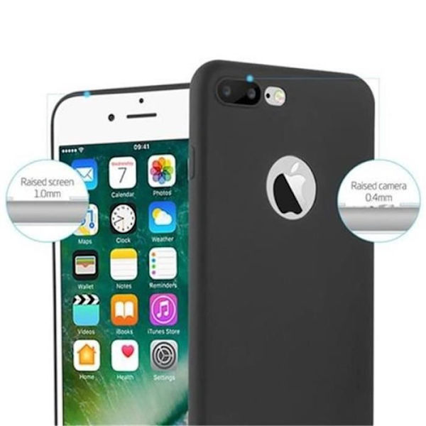 iPhone 8 PLUS fodral - iPhone 7 PLUS CANDY BLACK CADORABO i mjuk silikongel TPU Svart