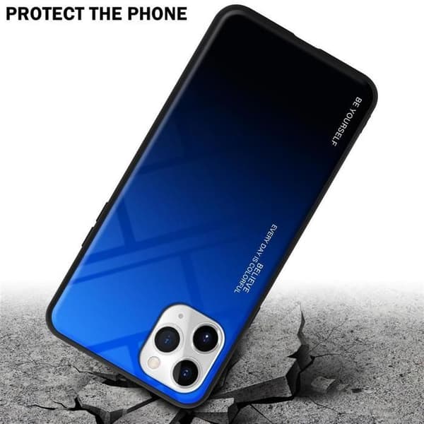 iPhone 11 PRO-fodral i BLÅ - SVART Stötsäker Bicolor design Svart