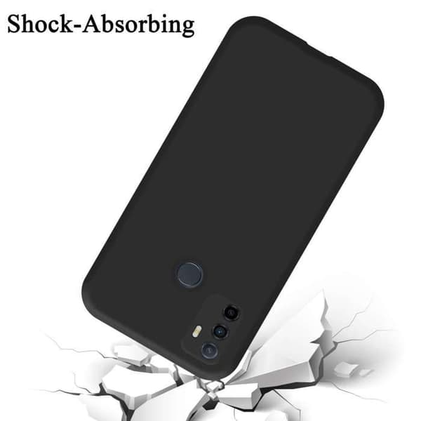 Skyddande stötsäker skal för Oppo A53s i LIQUID BLACK Svart