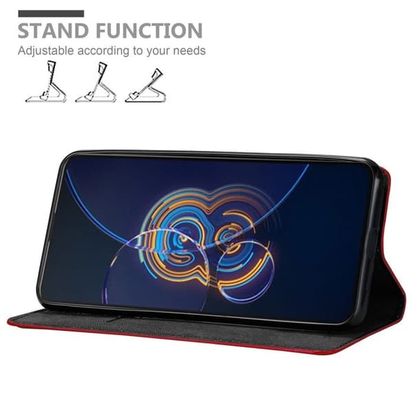 Fodral för Asus ZenFone 8 FLIP Skal i ÄPPLE RÖD Röd