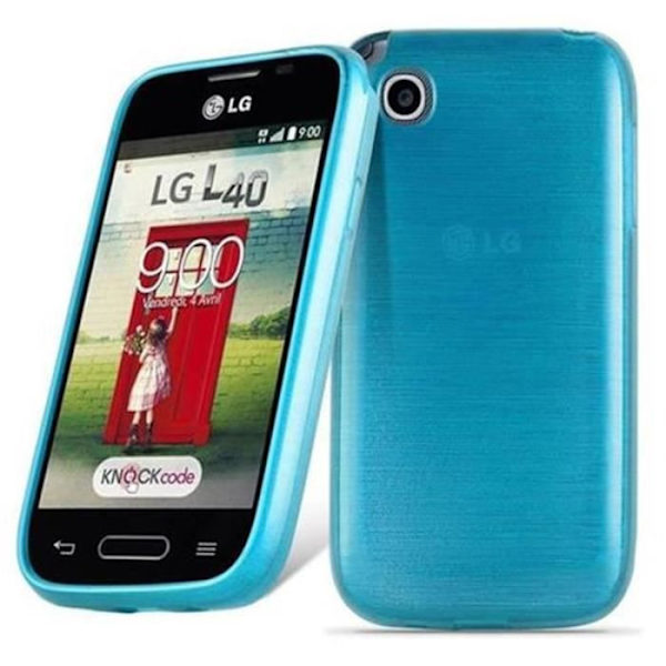 LG L40 fodral i TURQUOISE från Cadorabo (BORSTAD METALL DESIGN) Ultratunt mjukt silikongel TPU-skydd med anti-chock –