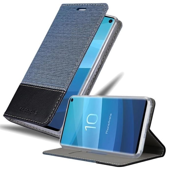 Coque - CADORABO - Samsung Galaxy S10 5G - MÖRKBLOK - Magnetisk stängning - Ståfunktion MÖRKBLÅ SVART