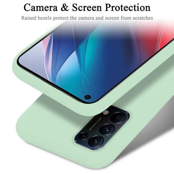 Coque - CADORABO - Oppo FIND X3 LITE - LIQUID LIGHT GREEN - Silikon TPU - Stötskydd VÄTSKA LJUSGRÖN