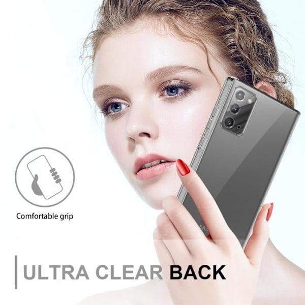 Cadorabo Fodral för Samsung Galaxy NOTE 20 i Transparent Fodral 360° Helkroppsskydd Skärmskydd