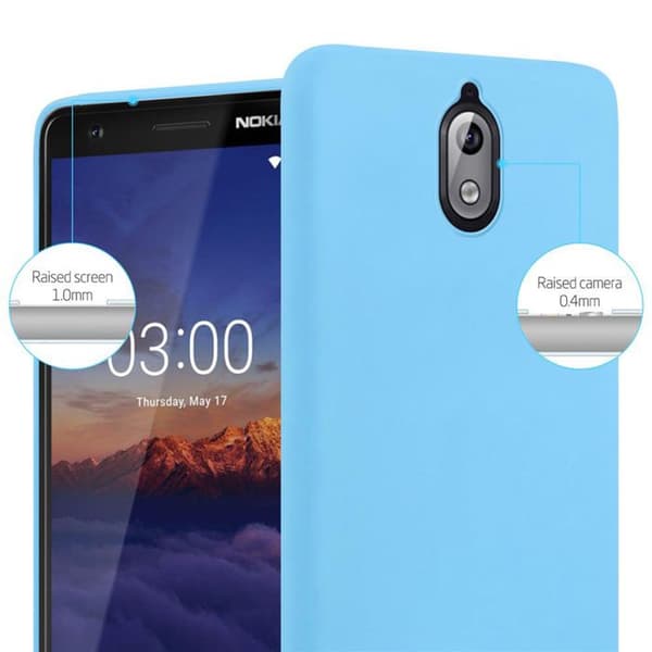 Skyddsfodral för Nokia 3.1 CANDY BLÅ Stötsäker Silikon Blå
