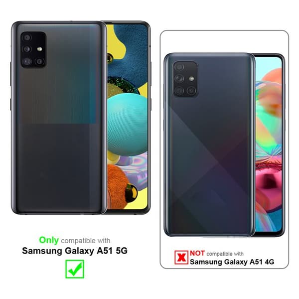 Transparent skydd för Samsung Galaxy A51 5G, helskydd Vit