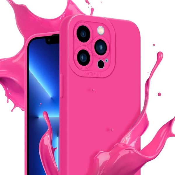 Skyddsfodral för iPhone 13 PRO i FLUID HOTPINK Stötskyddande Ros