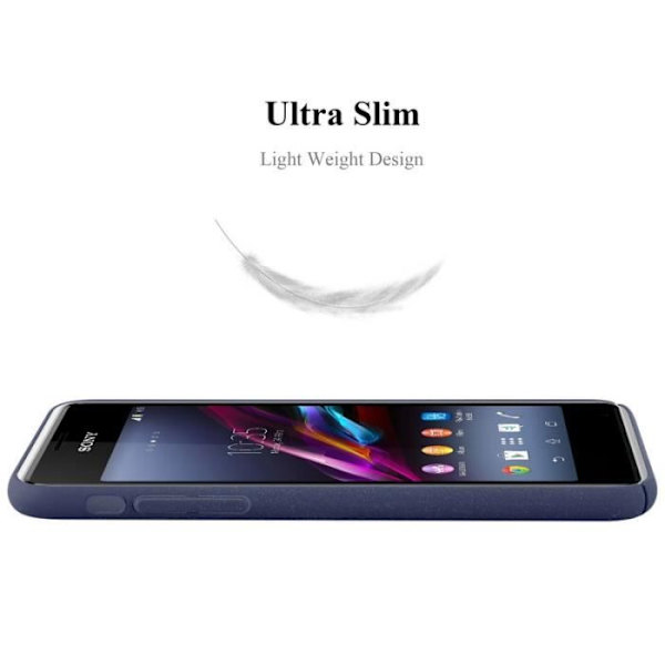 Coque - CADORABO - Sony Xperia E1 - Hårdskydd - Matt Design - Blå Färg Blå