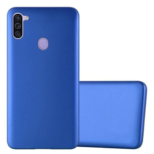 Coque - CADORABO - Samsung Galaxy A11 / M11 - Metallisk Blå - Silikon TPU Skydd - Tunn Design Blå
