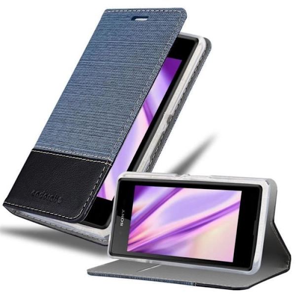 Cadorabo Fodral till Sony Xperia E3 i MÖRKBLÅ SVART