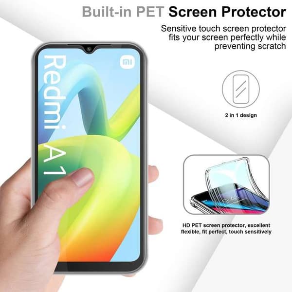 Transparent skal för Xiaomi RedMi A1 Heltäckande skydd Vit