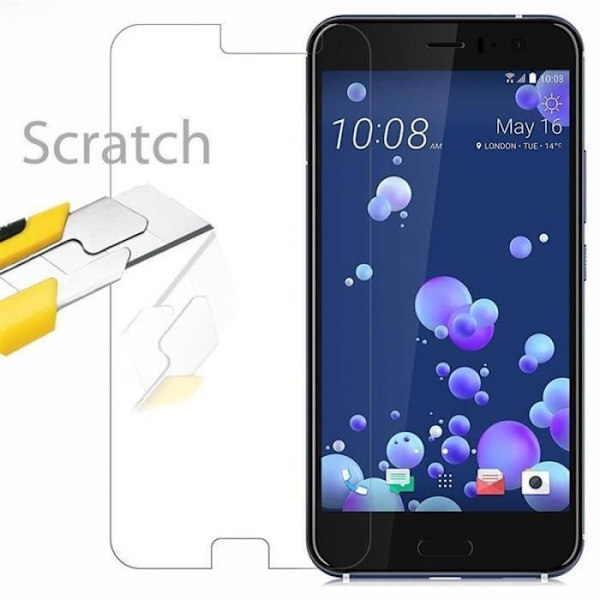 Cadorabo – Skärmskydd i härdat glas för > HTC OCEAN - U11 < Skärmskydd i härdat glas skyddsglas Transparent