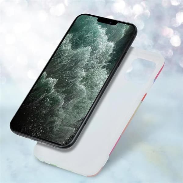 Skyddsfodral för iPhone 12 PRO MAX i Regnbågs Marmor No. 11 Ros