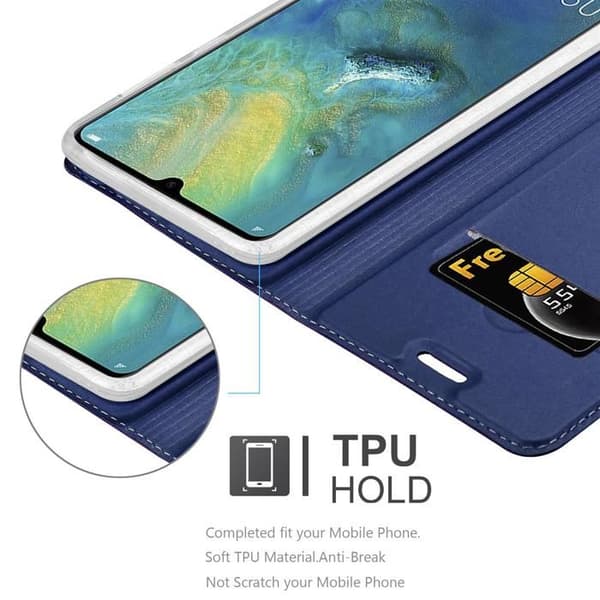 Flip-fodral för Huawei MATE 20 i MÖRKBLAU CLASSY Plånbok Stötsäker Blå