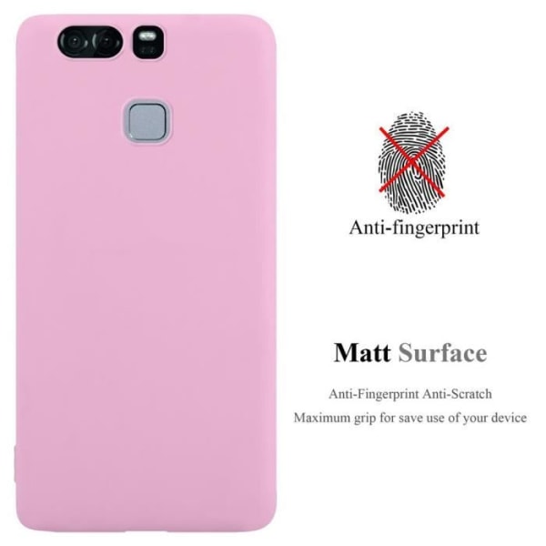 Fodral till Huawei P9 i CANDY BRIGHT PINK Cadorabo Cover Protection Silikon TPU Fodral