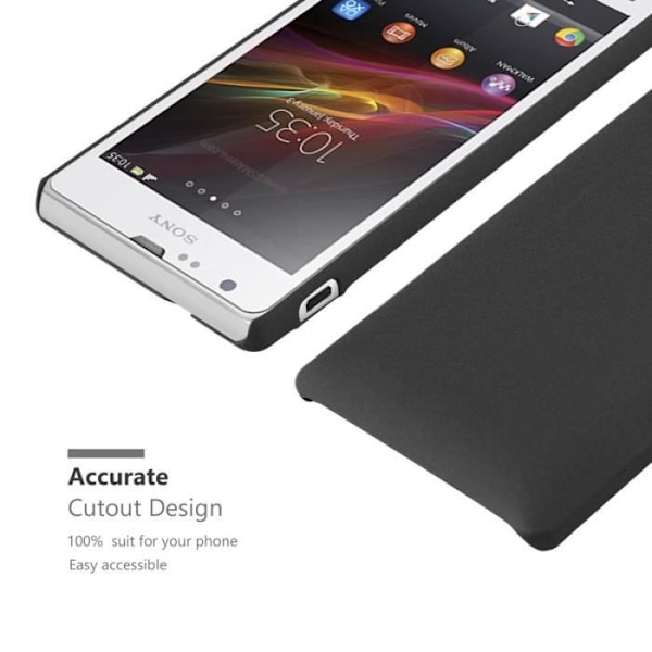 Coque - CADORABO - Sony Xperia SP - Hårdt Beskyttelse - Mat Design - Farve Sort Svart