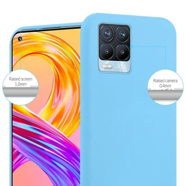 Skyddsskal för Realme 8 4G / 8 PRO CANDY BLÅ Stötsäker Silikon Blå