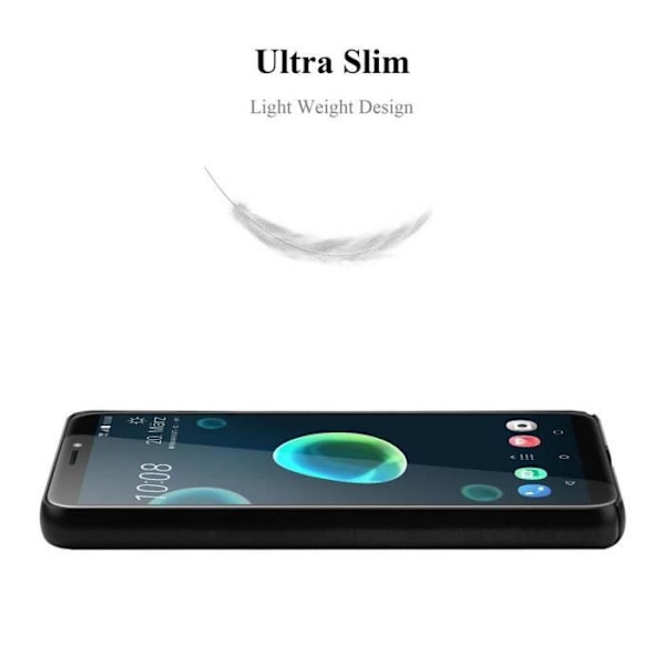 Coque - CADORABO - HTC Desire 12 PLUS - Metallisk - Stötskydd - Elegant design Svart
