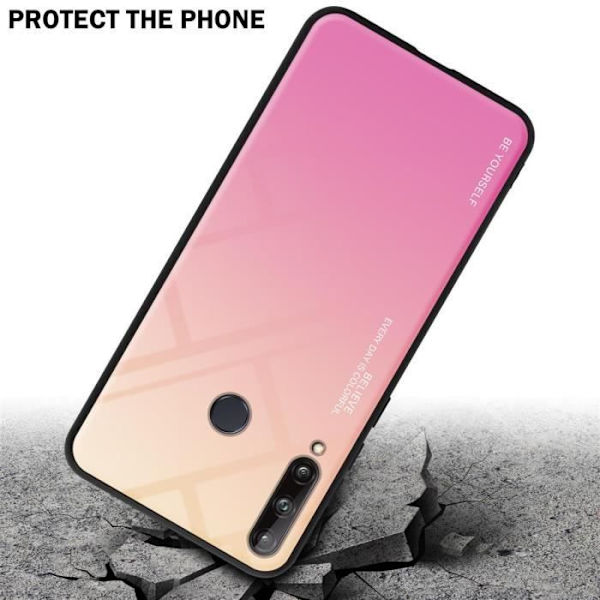 Fodral för Huawei P40 LITE E Fodral i GUL - ROSA Fodral Skyddsskydd tvåfärgad TPU